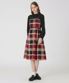 クレストブリッジチェッククロッシングビエラドッキングドレス