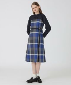 クレストブリッジチェッククロッシングビエラドッキングドレス