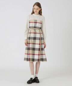 クレストブリッジチェッククロッシングビエラドッキングドレス