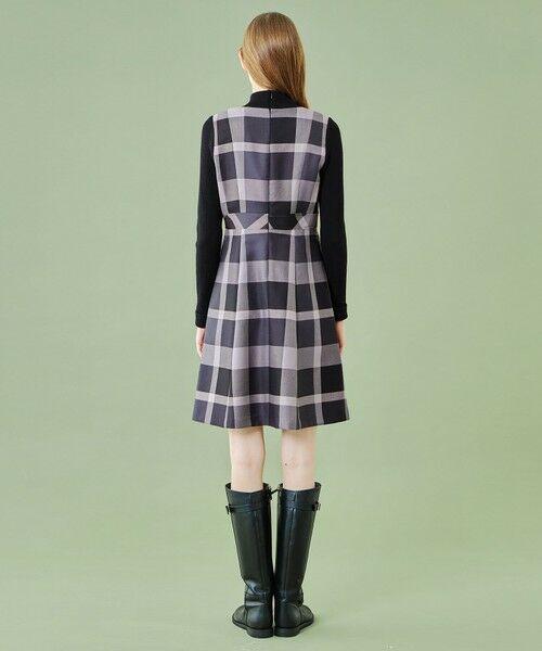 BLUE LABEL / BLACK LABEL CRESTBRIDGE / ブルーレーベル / ブラックレーベル・クレストブリッジ  ドレス | 【WEB限定】クレストブリッジチェッククロッシングビエラニットコンビドレス | 詳細2