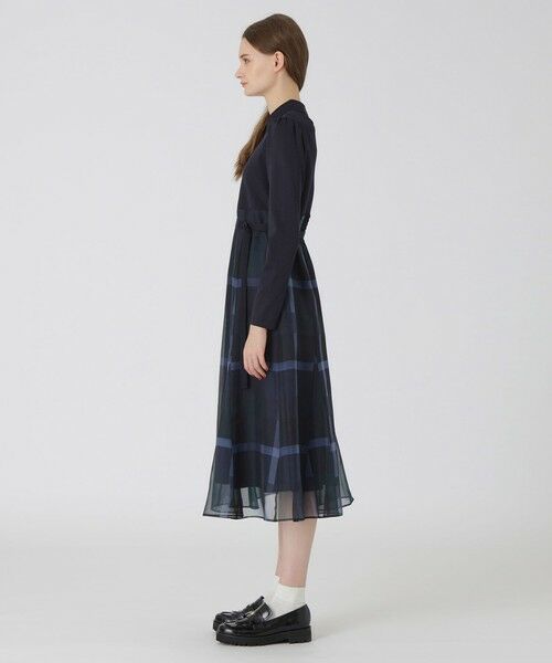 BLUE LABEL / BLACK LABEL CRESTBRIDGE / ブルーレーベル / ブラックレーベル・クレストブリッジ  ドレス | 【美人百花コラボ】クレストブリッジチェックオーガンプリントコンビドレス | 詳細9