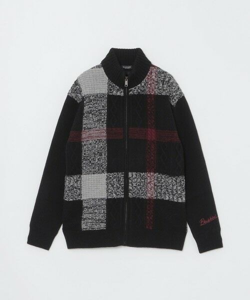 BLUE LABEL / BLACK LABEL CRESTBRIDGE / ブルーレーベル / ブラックレーベル・クレストブリッジ  ニット・セーター | 【WEB限定】パネルチェックニットブルゾン | 詳細7