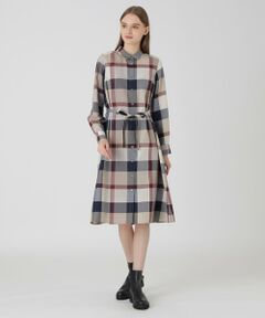 クレストブリッジチェックライトクロッシングツイルシャツドレス