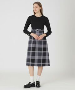 クレストブリッジチェッククロッシングビエラドッキングドレス