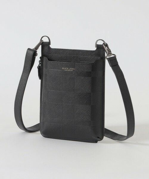 BLUE LABEL / BLACK LABEL CRESTBRIDGE/ブルーレーベル / ブラックレーベル・クレストブリッジ エンボスチェックスマートフォンショルダーケース ブラック F BLUE LABEL / BLACK LABEL CRESTBRIDGE/ブルーレーベル / ブラックレーベル・クレストブリッジ エンボスチェックスマートフォンショルダーケース ブラック F