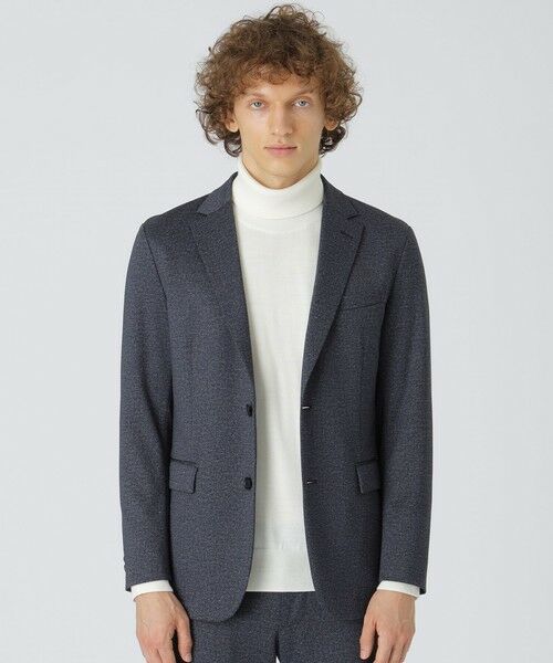 BLUE LABEL / BLACK LABEL CRESTBRIDGE / ブルーレーベル / ブラックレーベル・クレストブリッジ  テーラードジャケット | 【一部店舗限定】メランジツイルプリントジャージージャケット（ネイビー1）
