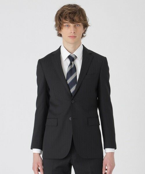 BLUE LABEL / BLACK LABEL CRESTBRIDGE / ブルーレーベル / ブラックレーベル・クレストブリッジ  セットアップ | トーナルブルーシャドーブラックストライプスーツ（ブラック）