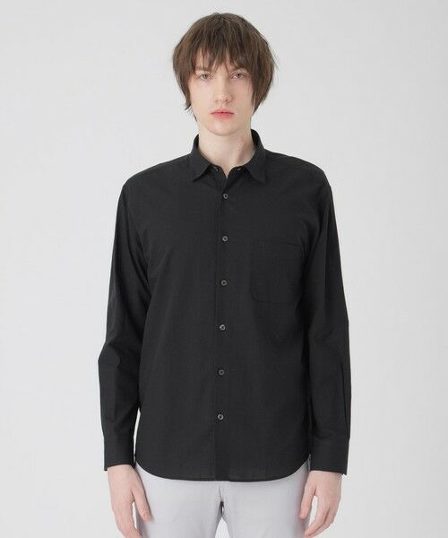 BLUE LABEL / BLACK LABEL CRESTBRIDGE / ブルーレーベル / ブラックレーベル・クレストブリッジ  シャツ・ブラウス | 【一部店舗限定】コットンリネンシャンブレーシャツ（ブラック）