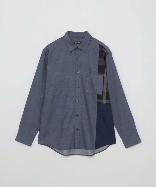 セール】 【一部店舗限定】デニムライクパッチワークシャツ