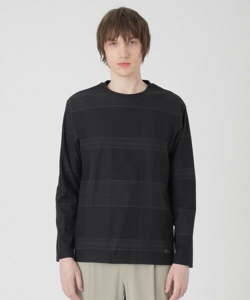 BLUE LABEL / BLACK LABEL CRESTBRIDGE/ブルーレーベル / ブラックレーベル・クレストブリッジ ハリヌキシャドーチェックカットソー グレー5 M BLUE LABEL / BLACK LABEL CRESTBRIDGE/ブルーレーベル / ブラックレーベル・クレストブリッジ ハリヌキシャドーチェックカットソー グレー5 M