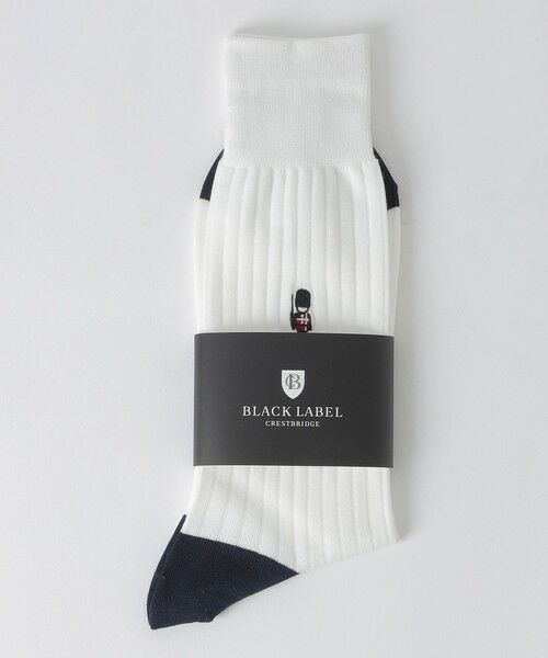 BLUE LABEL / BLACK LABEL CRESTBRIDGE/ブルーレーベル / ブラックレーベル・クレストブリッジ ワンポイントガーズマンソックス オフホワイト1 F BLUE LABEL / BLACK LABEL CRESTBRIDGE/ブルーレーベル / ブラックレーベル・クレストブリッジ ワンポイントガーズマンソックス オフホワイト1 F