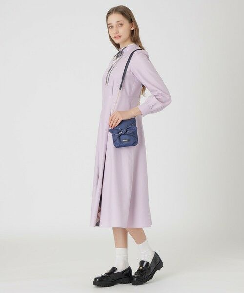【BLUE LABEL】ミニキュロット金色バックル付き クレストブリッジチェックPVCミニショルダー（バッグ）｜BLUE
