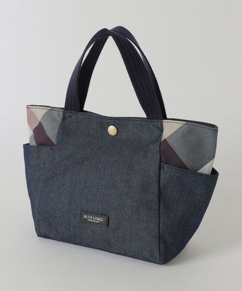 BLUE LABEL / BLACK LABEL CRESTBRIDGE/ブルーレーベル / ブラックレーベル・クレストブリッジ サイドポケットミニトート ネイビー3 F BLUE LABEL / BLACK LABEL CRESTBRIDGE/ブルーレーベル / ブラックレーベル・クレストブリッジ サイドポケットミニトート ネイビー3 F