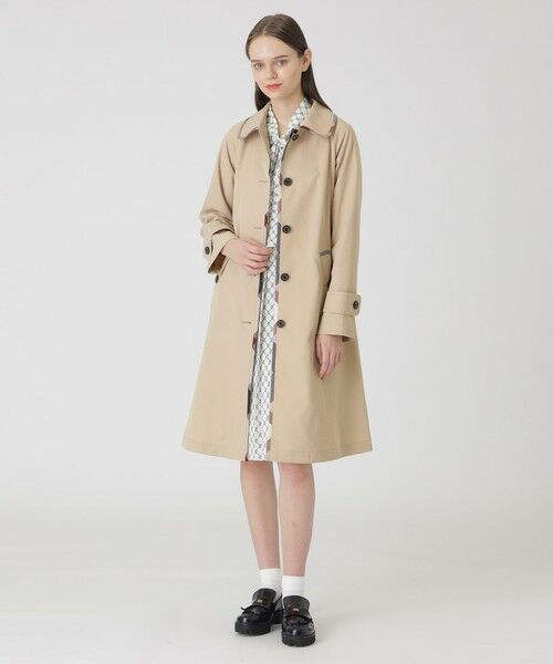 BLUE LABEL / BLACK LABEL CRESTBRIDGE/ブルーレーベル / ブラックレーベル・クレストブリッジ ハイツイストコットンライクツイルステンカラーコート ベージュ1 38 BLUE LABEL / BLACK LABEL CRESTBRIDGE/ブルーレーベル / ブラックレーベル・クレストブリッジ ハイツイストコットンライクツイルステンカラーコート ベージュ1 38