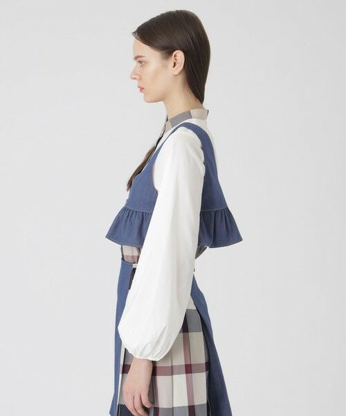 BLUE LABEL / BLACK LABEL CRESTBRIDGE / ブルーレーベル / ブラックレーベル・クレストブリッジ  その他アウター | スラブシャンブレーデニムショートビスチェ | 詳細2