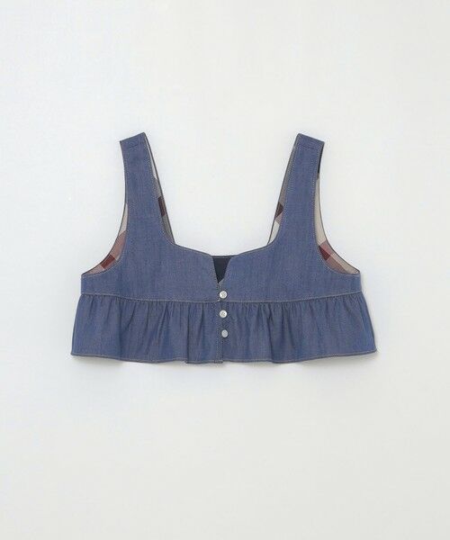 BLUE LABEL / BLACK LABEL CRESTBRIDGE / ブルーレーベル / ブラックレーベル・クレストブリッジ  その他アウター | スラブシャンブレーデニムショートビスチェ | 詳細4