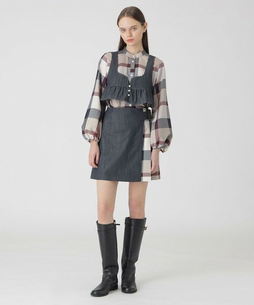 BLUE LABEL / BLACK LABEL CRESTBRIDGE / ブルーレーベル / ブラックレーベル・クレストブリッジ  その他アウター | スラブシャンブレーデニムショートビスチェ | 詳細5