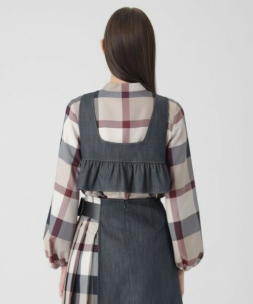 BLUE LABEL / BLACK LABEL CRESTBRIDGE / ブルーレーベル / ブラックレーベル・クレストブリッジ  その他アウター | スラブシャンブレーデニムショートビスチェ | 詳細7