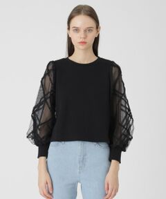 BLUE LABEL / BLACK LABEL CRESTBRIDGE / ブルーレーベル / ブラックレーベル・クレストブリッジ  カットソー | クレストブリッジチェックチュールビスチェ付きトップス