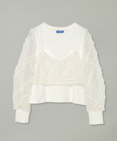 BLUE LABEL / BLACK LABEL CRESTBRIDGE / ブルーレーベル / ブラックレーベル・クレストブリッジ  カットソー | クレストブリッジチェックチュールビスチェ付きトップス | 詳細7