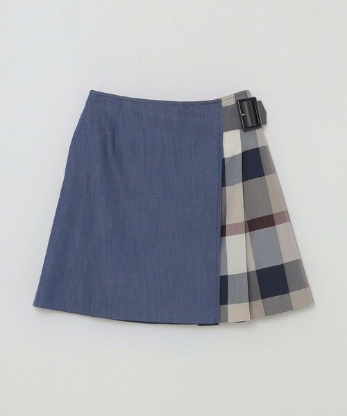 BLUE LABEL / BLACK LABEL CRESTBRIDGE / ブルーレーベル / ブラックレーベル・クレストブリッジ  ミニ・ひざ丈スカート | スラブシャンブレーデニムミニスカート | 詳細14