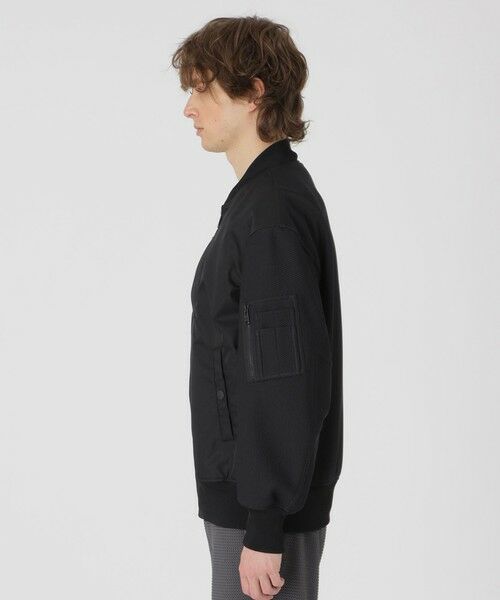 高価値 セール】 lab.】LIMONTAナイロンハイブリッドMA-1 【BLACK ジャケット・アウター