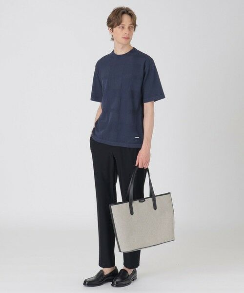 ブラックレーベルクレストブリッジ  トートバッグ ネイビー シュリンクレザートート（バッグ）｜BLACK LABEL CRESTBRIDGE