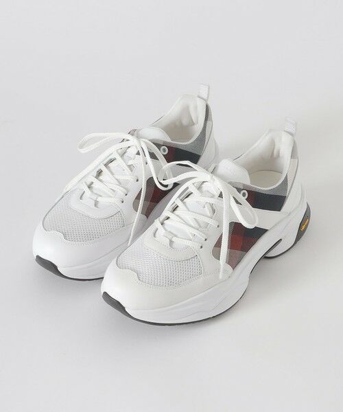BLUE LABEL / BLACK LABEL CRESTBRIDGE/ブルーレーベル / ブラックレーベル・クレストブリッジ 【BLACK.lab】トリコロールクレストブリッジチェックコンビビブラムスニーカー ベージュ8 23.0cm BLUE LABEL / BLACK LABEL CRESTBRIDGE/ブルーレーベル / ブラックレーベル・クレストブリッジ 【BLACK.lab】トリコロールクレストブリッジチェックコンビビブラムスニーカー ベージュ8 23.0cm