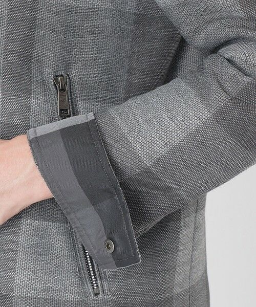 BLUE LABEL / BLACK LABEL CRESTBRIDGE / ブルーレーベル / ブラックレーベル・クレストブリッジ  その他アウター | シャドークレストブリッジチェックカラミライダースブルゾン | 詳細5