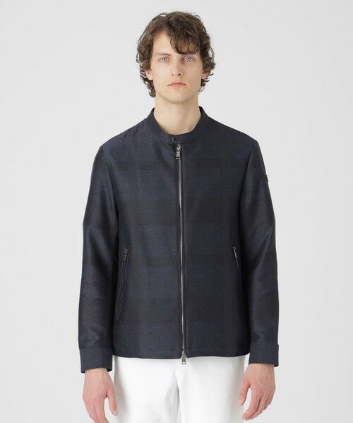 BLUE LABEL / BLACK LABEL CRESTBRIDGE / ブルーレーベル / ブラックレーベル・クレストブリッジ  その他アウター | シャドークレストブリッジチェックカラミライダースブルゾン | 詳細10