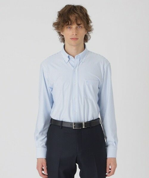 BLUE LABEL / BLACK LABEL CRESTBRIDGE / ブルーレーベル / ブラックレーベル・クレストブリッジ  シャツ・ブラウス | カネマサロンドンストライプジャージーボタンダウンシャツ | 詳細1