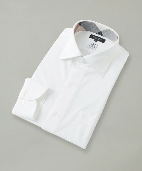 BLUE LABEL / BLACK LABEL CRESTBRIDGE/ブルーレーベル / ブラックレーベル・クレストブリッジ カネマサソリッドジャージーセミワイドカラーシャツ ホワイト LL BLUE LABEL / BLACK LABEL CRESTBRIDGE/ブルーレーベル / ブラックレーベル・クレストブリッジ カネマサソリッドジャージーセミワイドカラーシャツ ホワイト LL