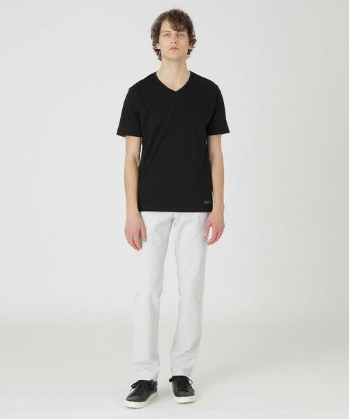 セール】 マーセライズVネックTシャツ （カットソー）｜BLUE