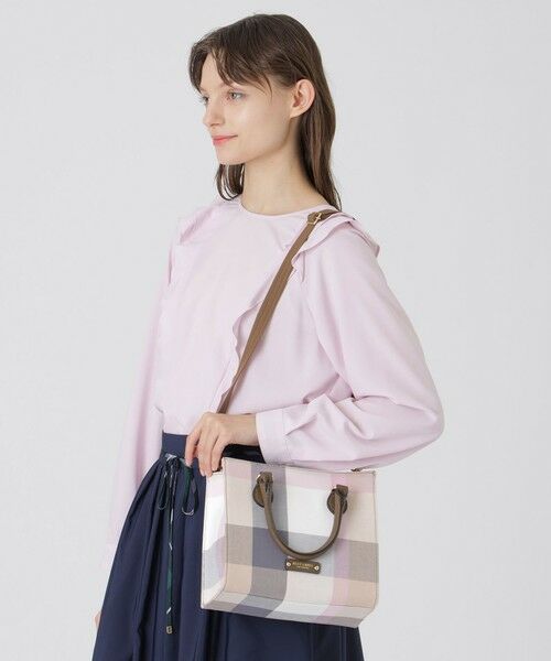 BLUE LABEL / BLACK LABEL CRESTBRIDGE / ブルーレーベル / ブラックレーベル・クレストブリッジ  ショルダーバッグ | クレストブリッジチェックキャンバススクエアミニトート | 詳細1