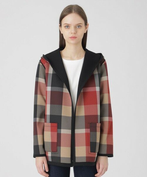 BLUE LABEL / BLACK LABEL CRESTBRIDGE / ブルーレーベル / ブラックレーベル・クレストブリッジ  その他アウター | クレストブリッジチェックリバーシブルダンボールミディ丈コーディガン | 詳細3