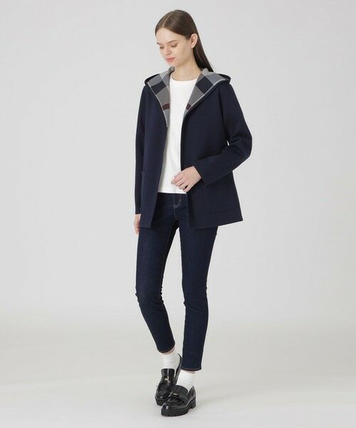 BLUE LABEL / BLACK LABEL CRESTBRIDGE / ブルーレーベル / ブラックレーベル・クレストブリッジ  その他アウター | クレストブリッジチェックリバーシブルダンボールミディ丈コーディガン | 詳細8