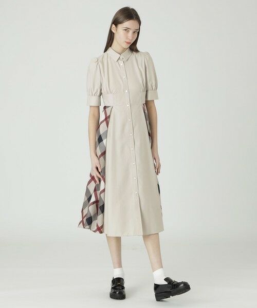 BLUE LABEL / BLACK LABEL CRESTBRIDGE/ブルーレーベル / ブラックレーベル・クレストブリッジ マイクロスパンポプリンシャツドレス ベージュ3 38 BLUE LABEL / BLACK LABEL CRESTBRIDGE/ブルーレーベル / ブラックレーベル・クレストブリッジ マイクロスパンポプリンシャツドレス ベージュ3 38