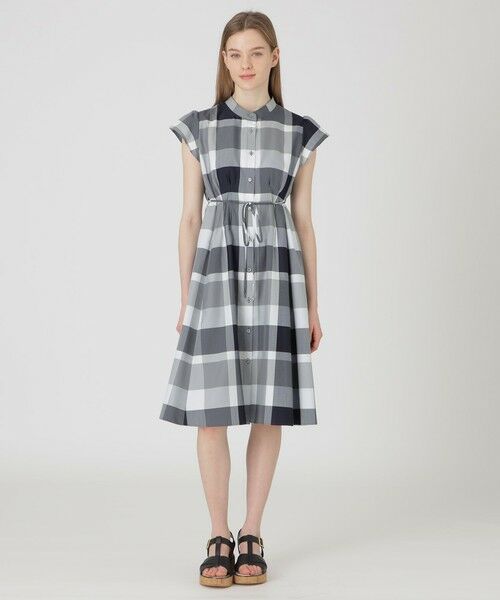 BLUE LABEL / BLACK LABEL CRESTBRIDGE/ブルーレーベル / ブラックレーベル・クレストブリッジ クレストブリッジチェックライトクロッシングツイルドレス チャコールグレー1 38 BLUE LABEL / BLACK LABEL CRESTBRIDGE/ブルーレーベル / ブラックレーベル・クレストブリッジ クレストブリッジチェックライトクロッシングツイルドレス チャコールグレー1 38