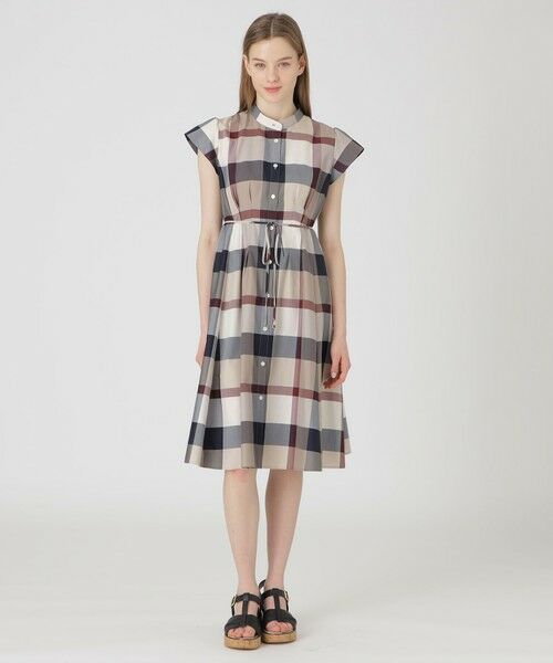 BLUE LABEL / BLACK LABEL CRESTBRIDGE/ブルーレーベル / ブラックレーベル・クレストブリッジ クレストブリッジチェックライトクロッシングツイルドレス ベージュ3 36 BLUE LABEL / BLACK LABEL CRESTBRIDGE/ブルーレーベル / ブラックレーベル・クレストブリッジ クレストブリッジチェックライトクロッシングツイルドレス ベージュ3 36