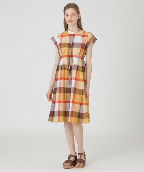 BLUE LABEL / BLACK LABEL CRESTBRIDGE/ブルーレーベル / ブラックレーベル・クレストブリッジ クレストブリッジチェックライトクロッシングツイルドレス オレンジ4 38 BLUE LABEL / BLACK LABEL CRESTBRIDGE/ブルーレーベル / ブラックレーベル・クレストブリッジ クレストブリッジチェックライトクロッシングツイルドレス オレンジ4 38