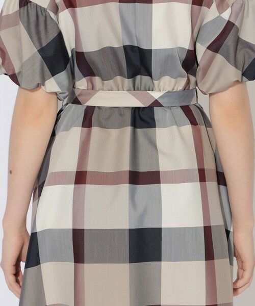 BLUE LABEL / BLACK LABEL CRESTBRIDGE / ブルーレーベル / ブラックレーベル・クレストブリッジ  ドレス | 【WEB限定】クレストブリッジチェッククロッシングツイルパフスリーブドレス | 詳細11