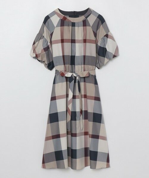 BLUE LABEL / BLACK LABEL CRESTBRIDGE / ブルーレーベル / ブラックレーベル・クレストブリッジ  ドレス | 【WEB限定】クレストブリッジチェッククロッシングツイルパフスリーブドレス | 詳細13