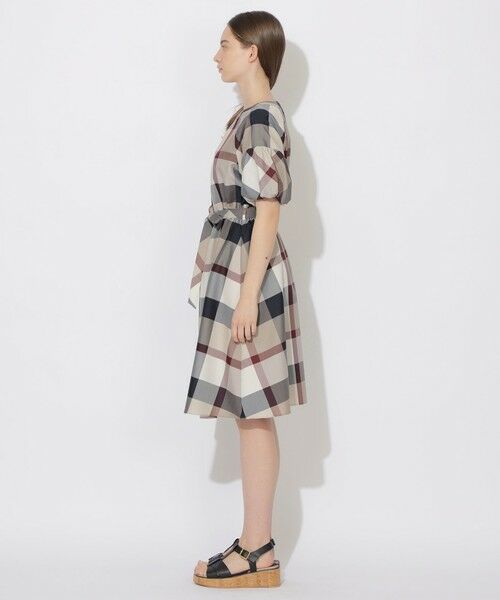 BLUE LABEL / BLACK LABEL CRESTBRIDGE / ブルーレーベル / ブラックレーベル・クレストブリッジ  ドレス | 【WEB限定】クレストブリッジチェッククロッシングツイルパフスリーブドレス | 詳細8