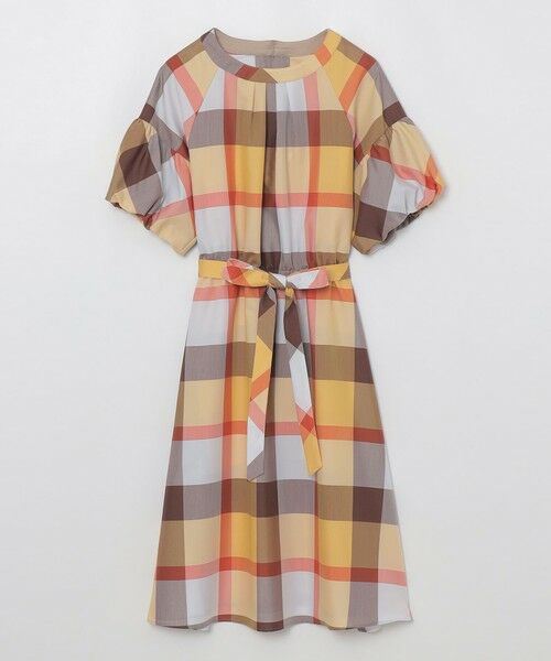 BLUE LABEL / BLACK LABEL CRESTBRIDGE / ブルーレーベル / ブラックレーベル・クレストブリッジ  ドレス | 【WEB限定】クレストブリッジチェッククロッシングツイルパフスリーブドレス | 詳細20