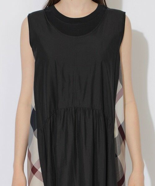BLUE LABEL / BLACK LABEL CRESTBRIDGE / ブルーレーベル / ブラックレーベル・クレストブリッジ  ドレス | 【WEB限定】ナイロンコットンタフタパーシャルチェックジャンパースカート | 詳細3