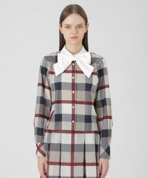BLUE LABEL / BLACK LABEL CRESTBRIDGE/ブルーレーベル / ブラックレーベル・クレストブリッジ クレストブリッジチェックシャドードビーブラウス ベージュ3 36 BLUE LABEL / BLACK LABEL CRESTBRIDGE/ブルーレーベル / ブラックレーベル・クレストブリッジ クレストブリッジチェックシャドードビーブラウス ベージュ3 36