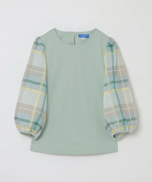 2024SS ブルーレーベル クレストブリッジ チェック ティアード　カットソー セール】 チェックスリーブトップス （カットソー）｜BLUE LABEL