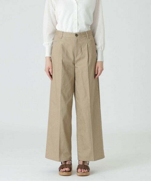 BLUE LABEL / BLACK LABEL CRESTBRIDGE/ブルーレーベル / ブラックレーベル・クレストブリッジ ヴィンテージカラーデニムワイドパンツ ベージュ1 36 BLUE LABEL / BLACK LABEL CRESTBRIDGE/ブルーレーベル / ブラックレーベル・クレストブリッジ ヴィンテージカラーデニムワイドパンツ ベージュ1 36