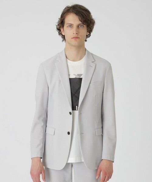 BLUE LABEL / BLACK LABEL CRESTBRIDGE / ブルーレーベル / ブラックレーベル・クレストブリッジ  テーラードジャケット | 【BLACK lab.】ブリーズメッシュジャケット（グレー1）