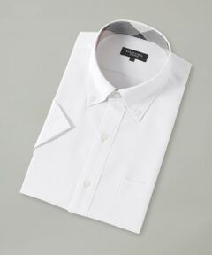 【一部店舗限定】テクニカルシャドーストライプハーフボタンダウンシャツ